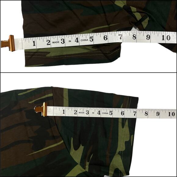 Code Five Crew Neck T-Shirt Top Adult  Medium Green Woodland Camouflage Short Sl - Picture 10 of 10